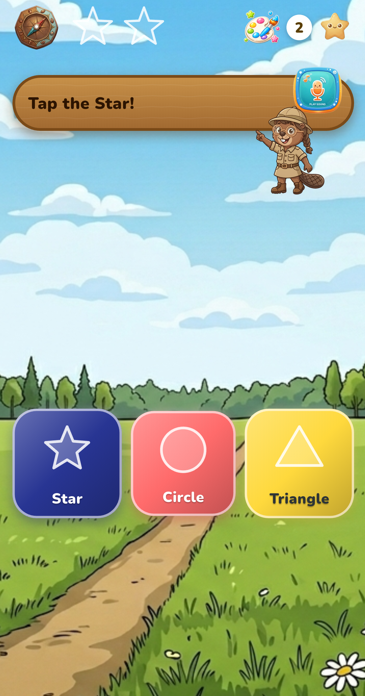 Rainbow Learners shapes game